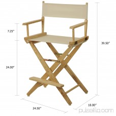 Extra-Wide Premium 30 Directors Chair Natural Frame W/Navy Color Cover 563751149